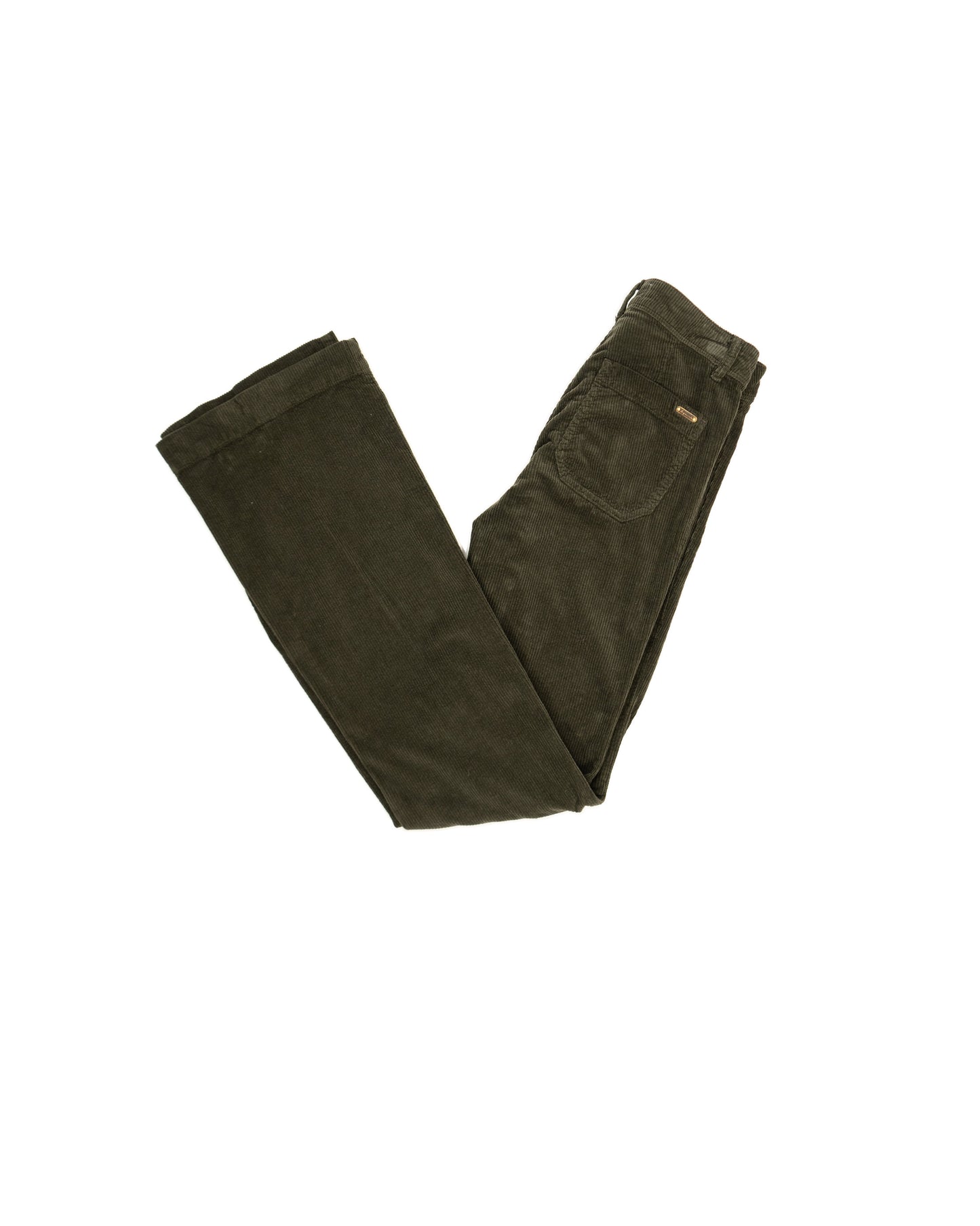 ACQUAVERDE - PANTALON VELOUR CHARLOTTE VERT FORET