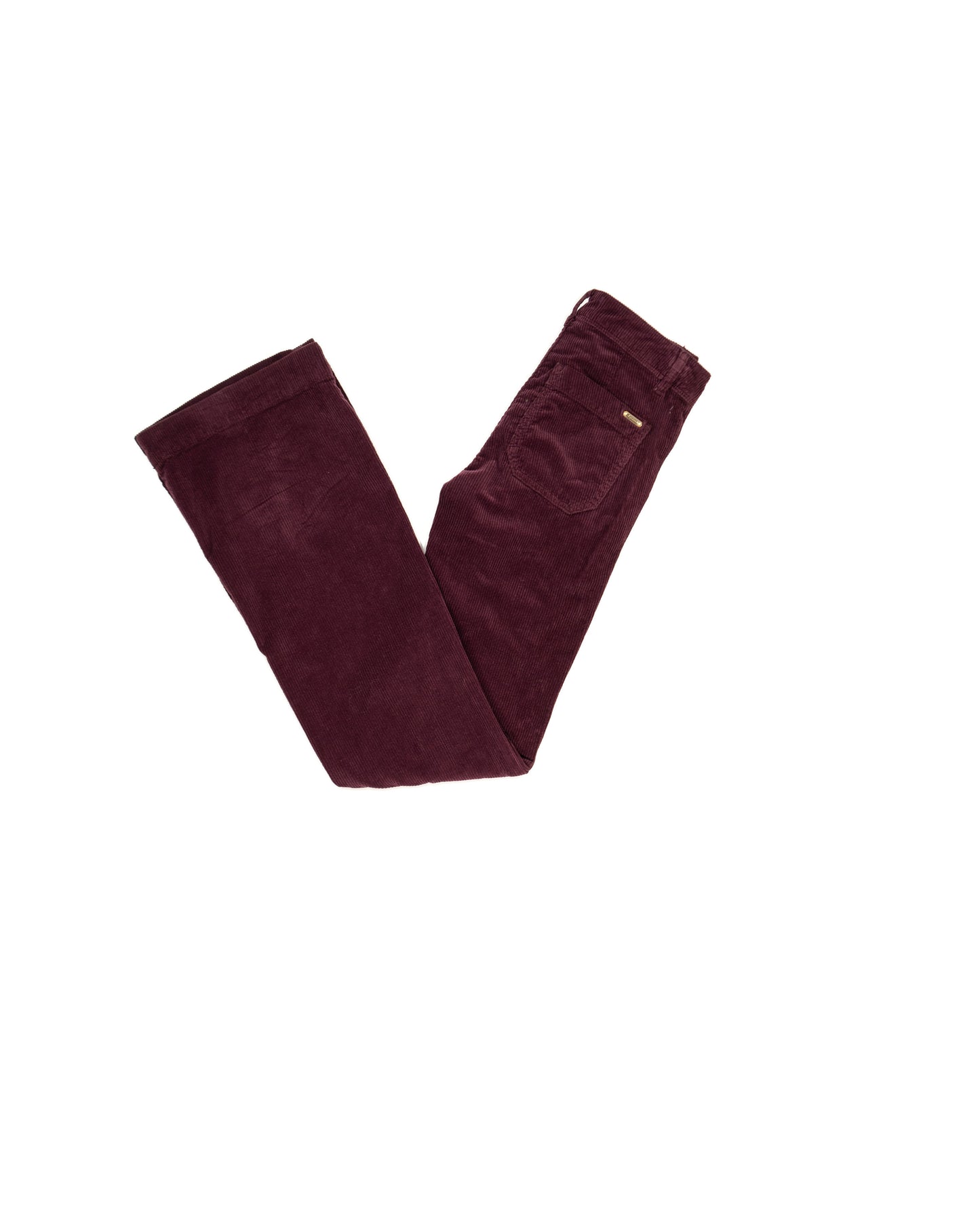 ACQUAVERDE - PANTALON VELOUR CHARLOTTE AUBERGINE