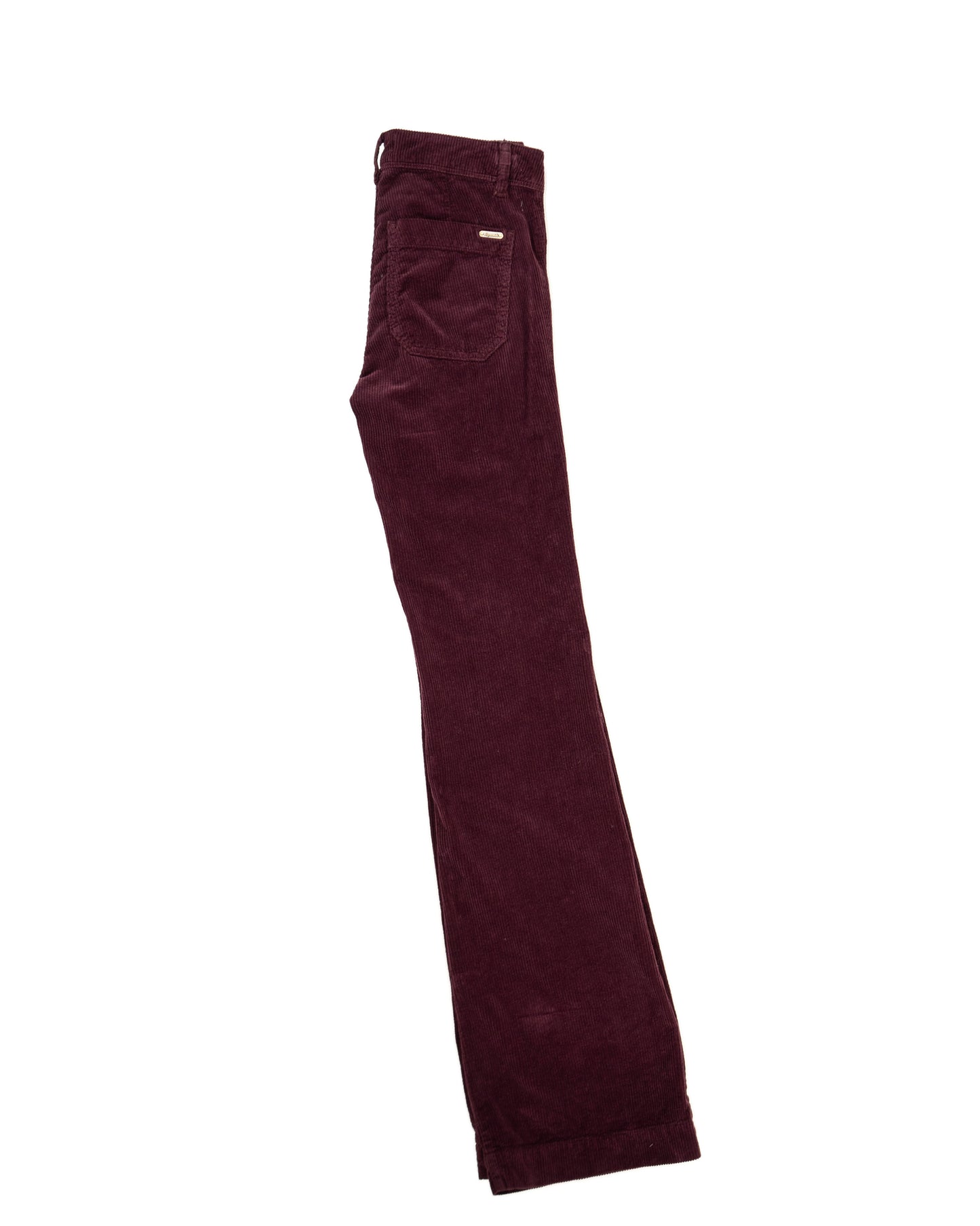 ACQUAVERDE - PANTALON VELOUR CHARLOTTE AUBERGINE