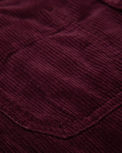 ACQUAVERDE - PANTALON VELOUR CHARLOTTE AUBERGINE