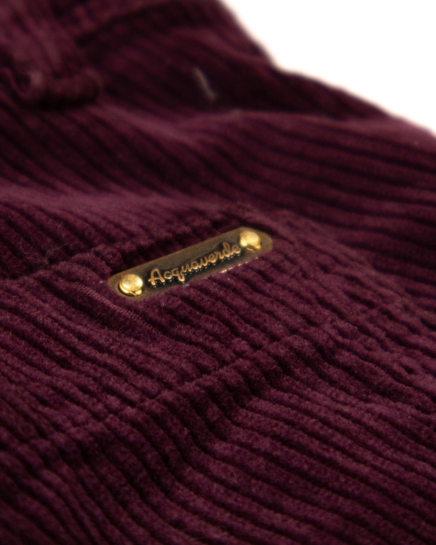 ACQUAVERDE - PANTALON VELOUR CHARLOTTE AUBERGINE