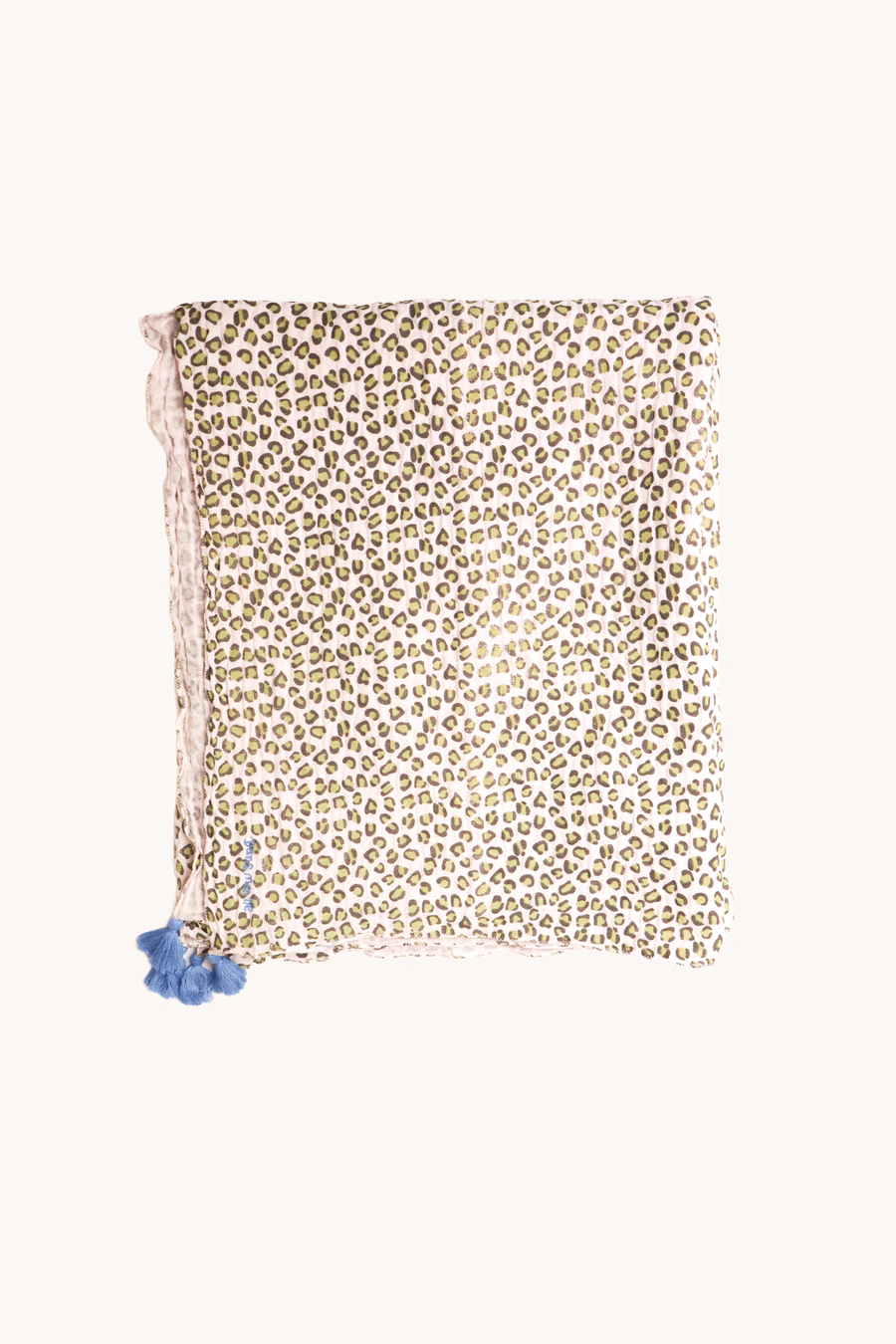 L'ÎLE BLEUE - SERVIETTE PAREO EN GAZE DE COTON LEOPARD