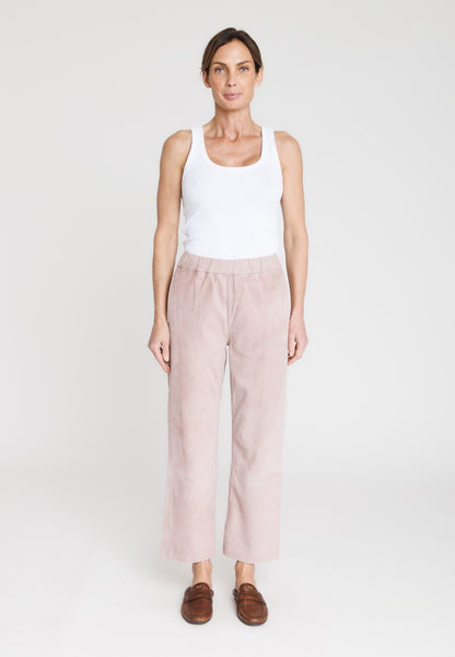 SERGE PARIENTE - PANTALON EN CHÈVRE VIEUX ROSE