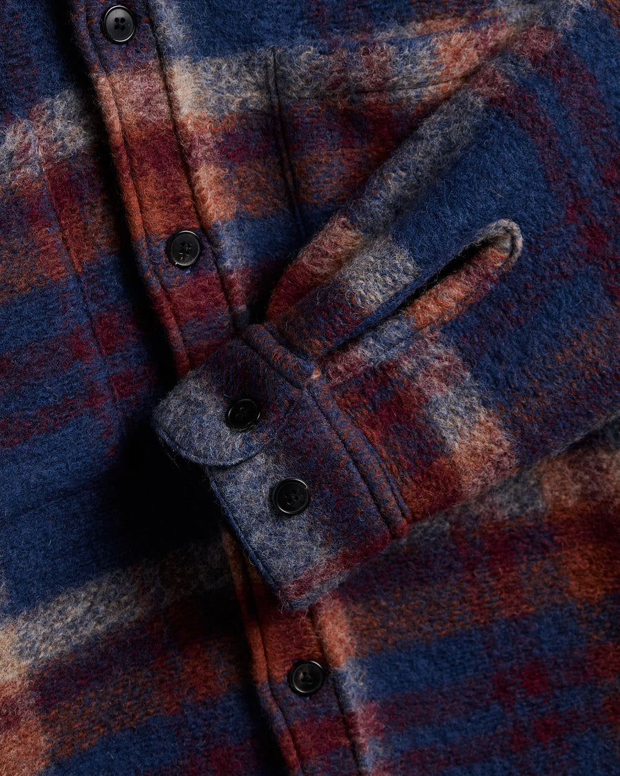 Détail de la laine vierge surchemise Portuguese Flannel Parker