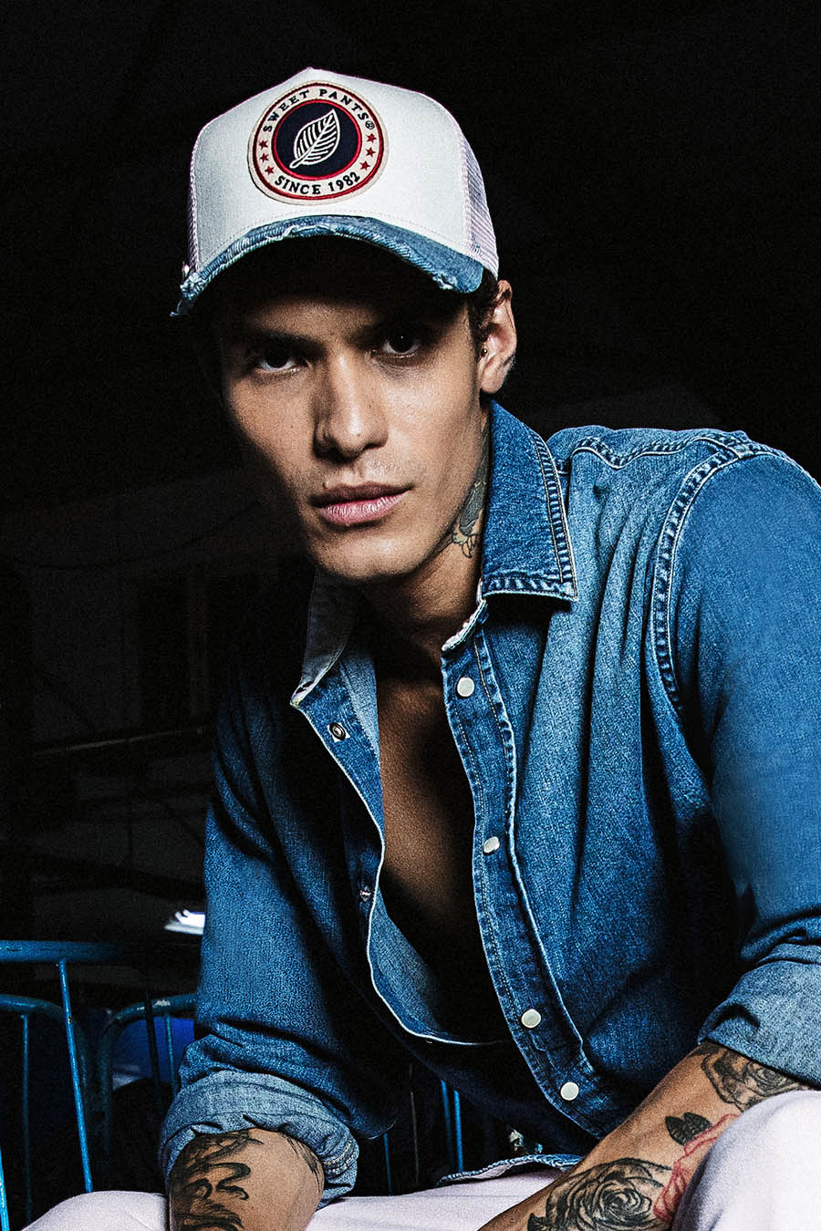 Casquette trucker Sweet Pants Patchwork coloris primrose, vue complémentaire