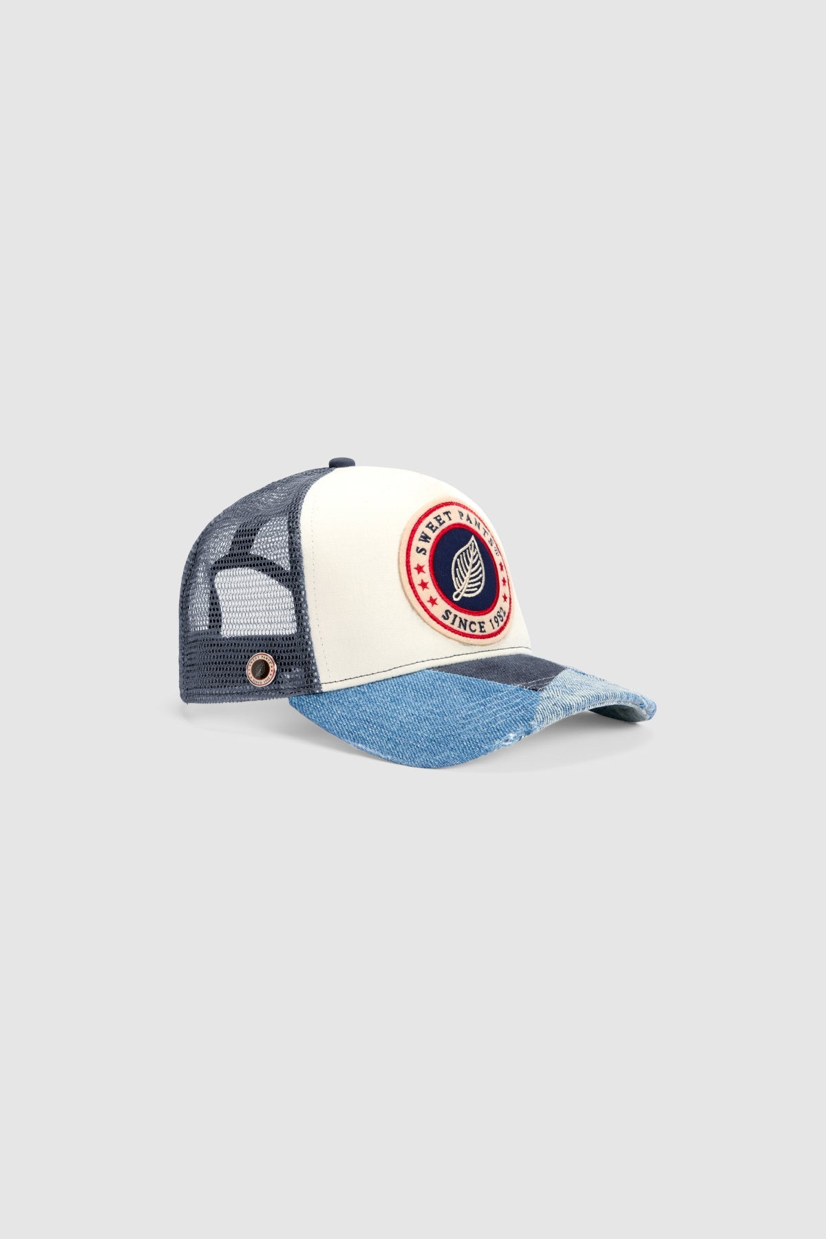 Casquette trucker Sweet Pants Patchwork coloris night, vue de détail
