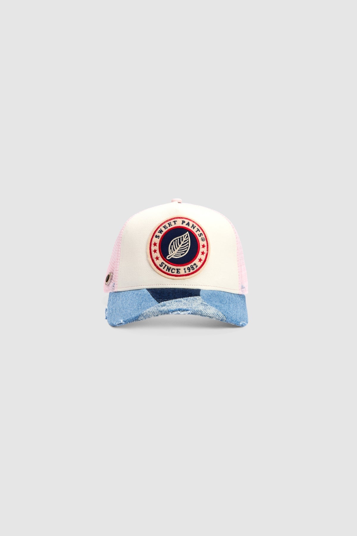 Casquette trucker Sweet Pants Patchwork coloris primrose, vue principale