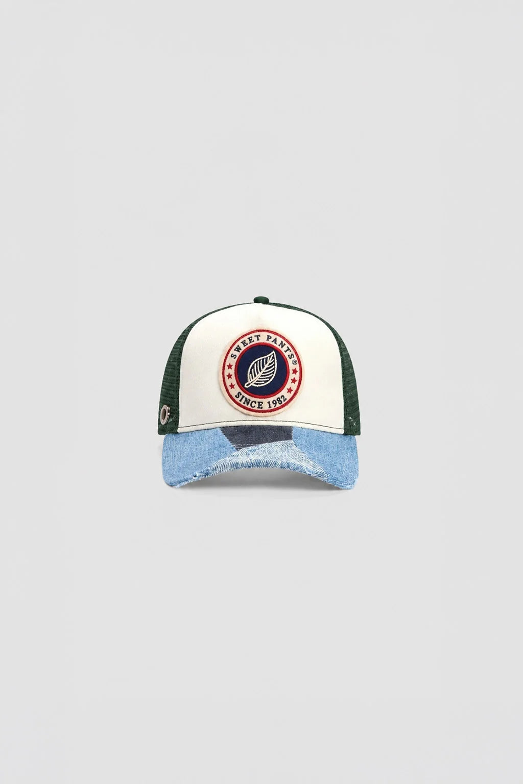 Casquette trucker Sweet Pants Patchwork coloris seaweed, vue principale