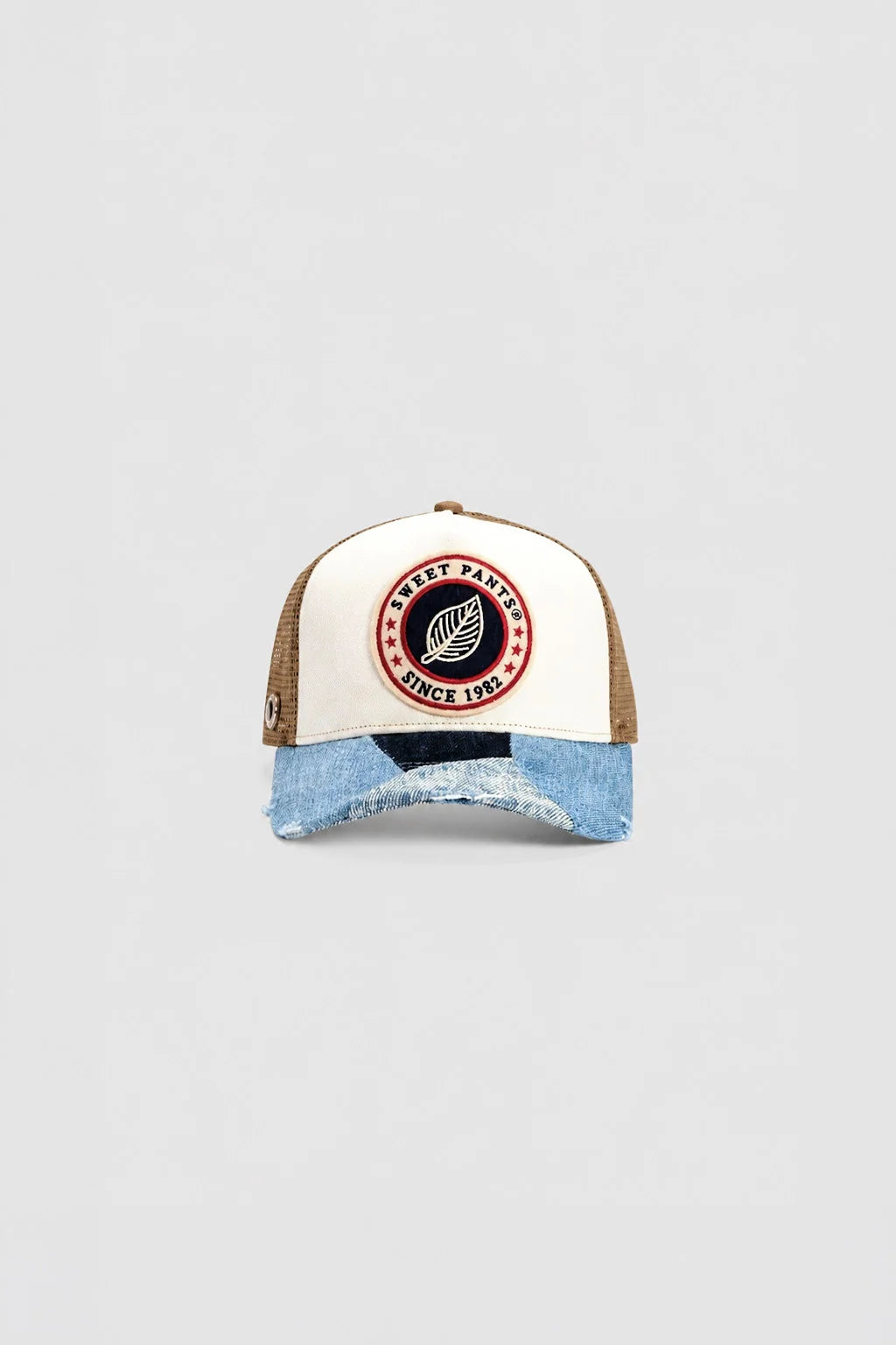 Casquette trucker Sweet Pants Patchwork coloris toffee, vue principale