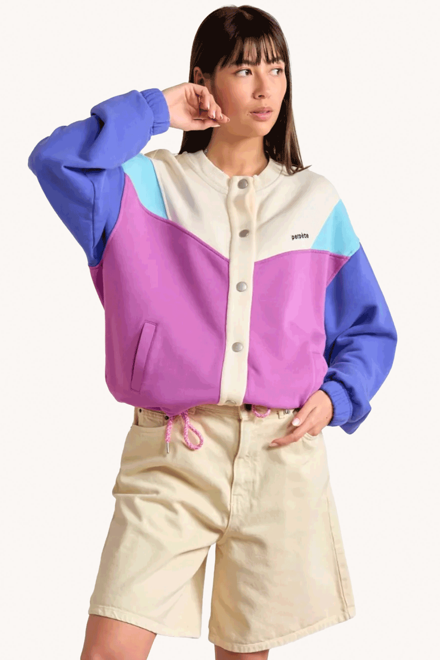 PERPÈTE - VESTE MOLLETON FEMME JESSE MAUVE