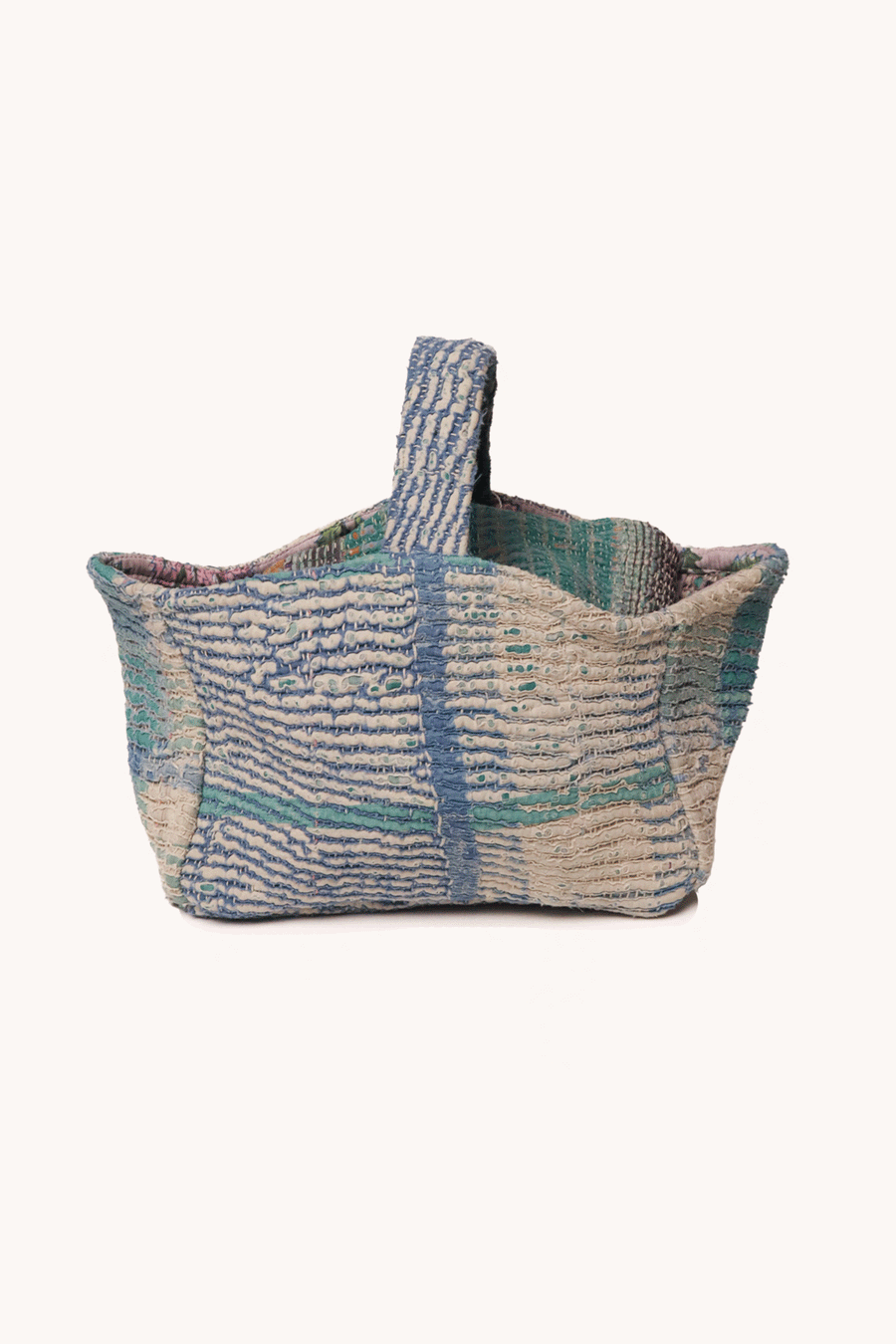 L'ÎLE BLEUE - PANIÈRE DE RANGEMENT EN KANTHA