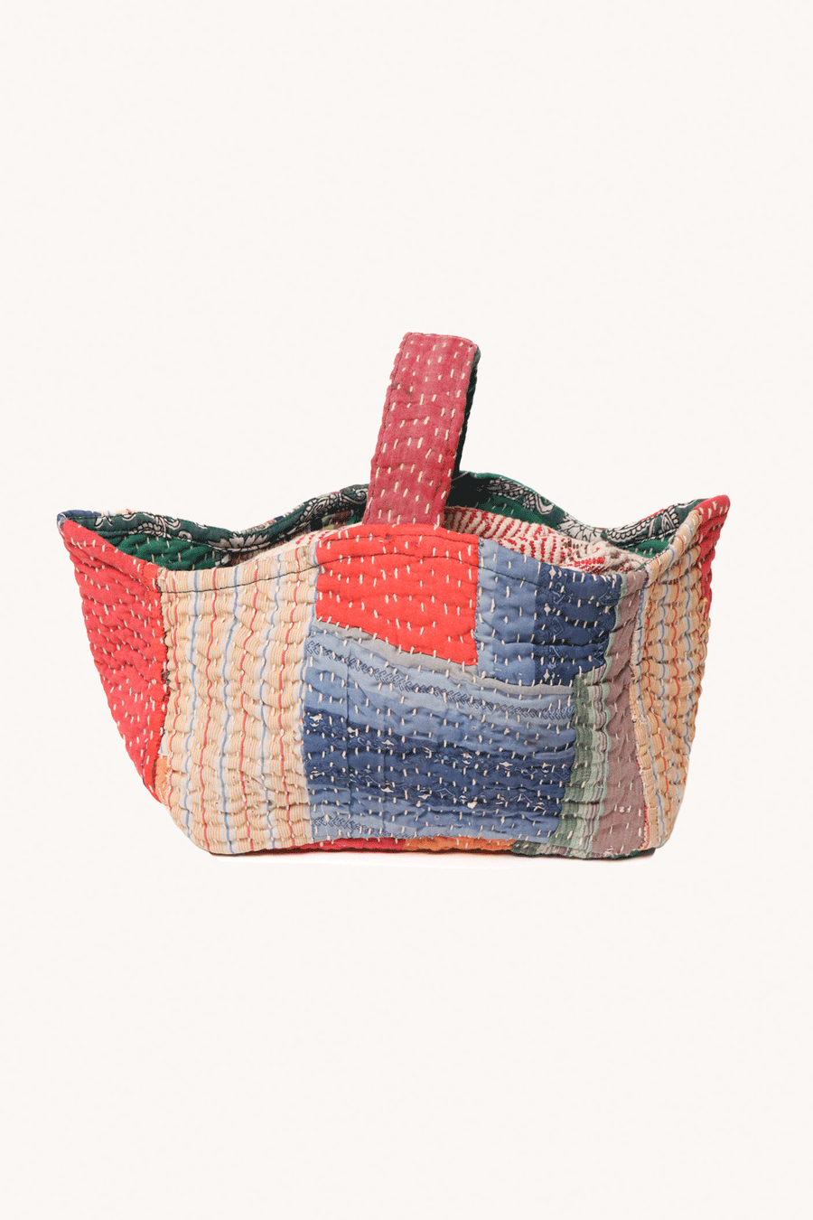 L'ÎLE BLEUE - PANIÈRE DE RANGEMENT EN KANTHA