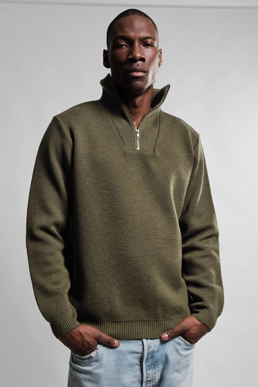 pull camioneur kaki