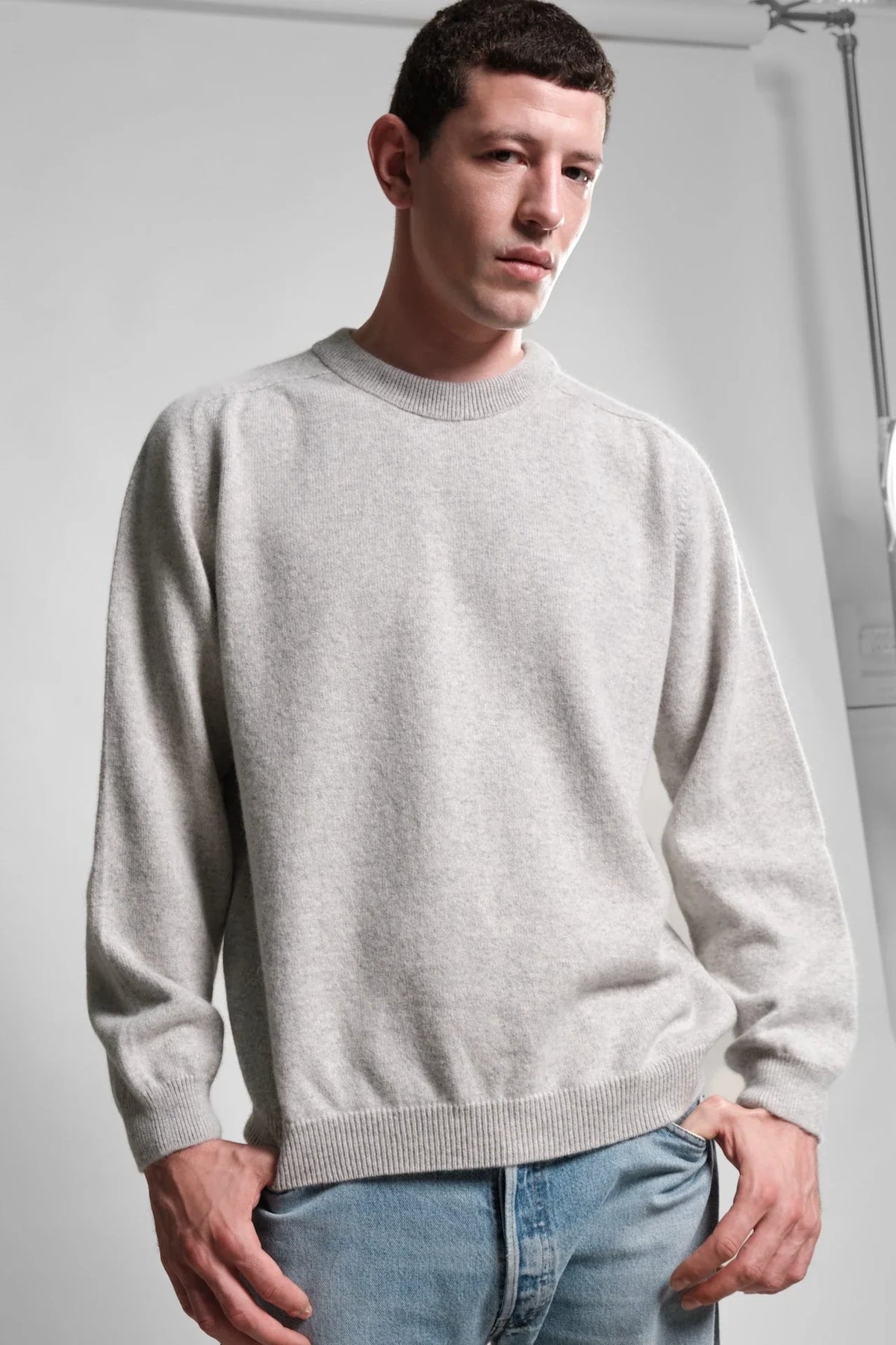 Pull col rond Nitto Knitwear Armen Silver, vue principale
