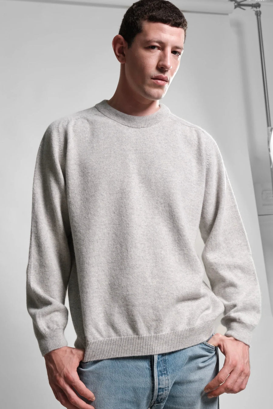 Pull col rond Nitto Knitwear Armen Silver, vue principale
