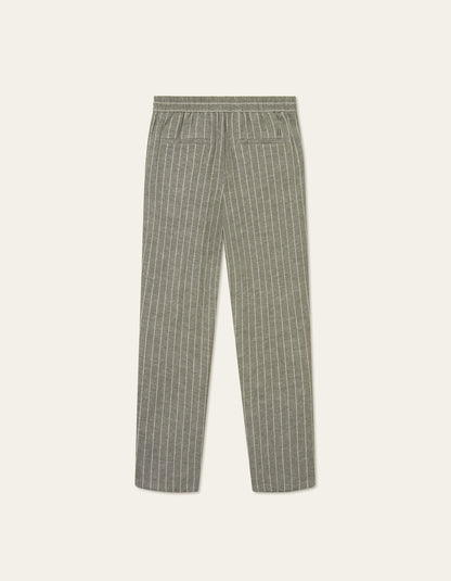 LES DEUX - Patrick Linen Pants Lichen Green