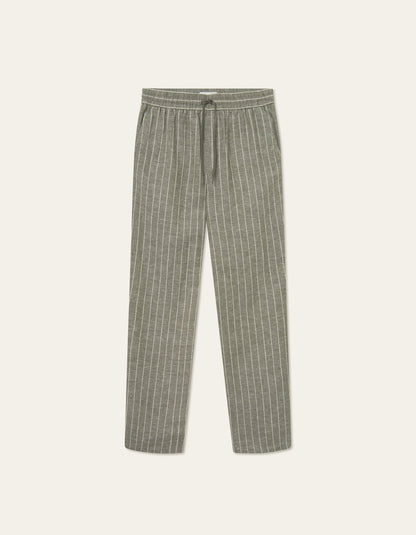 LES DEUX - Patrick Linen Pants Lichen Green