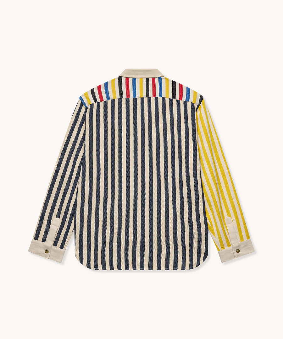 L'ÎLE BLEUE - CHEMISE PAUL CANVAS À RAYURES