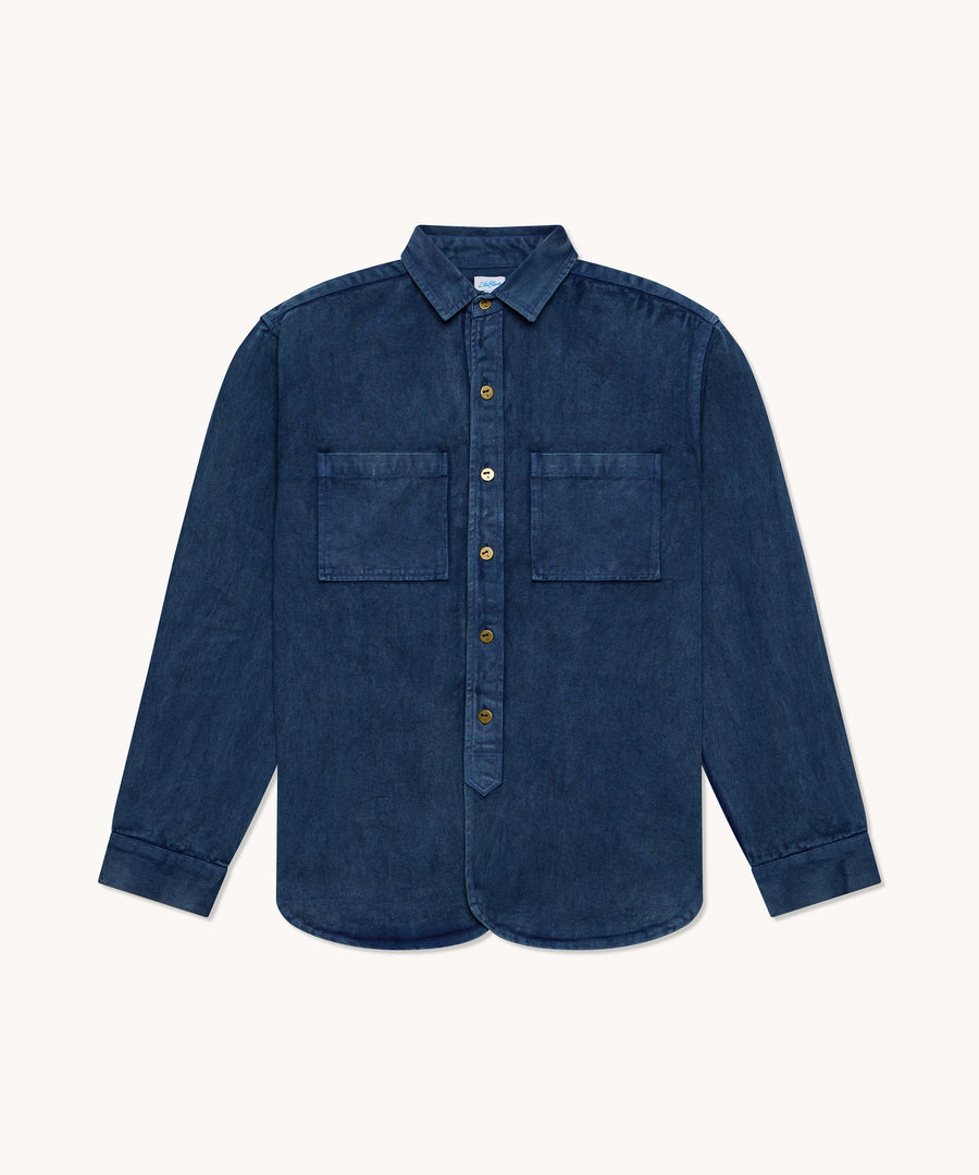 Veste de travail Paul pour homme en coton bleu marine