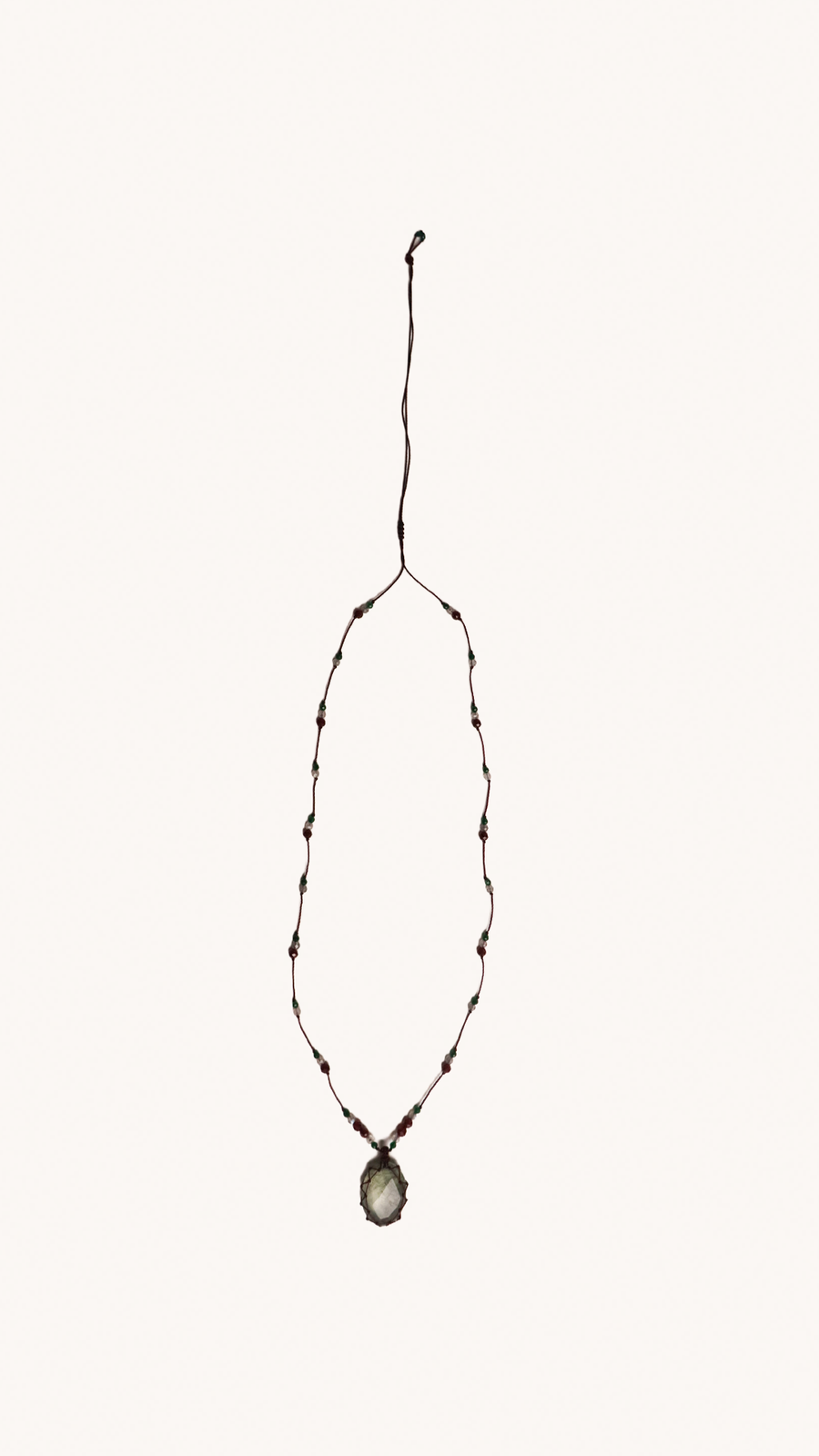 RHAKI ME - Collier Pour Femme En Prehnite Vert