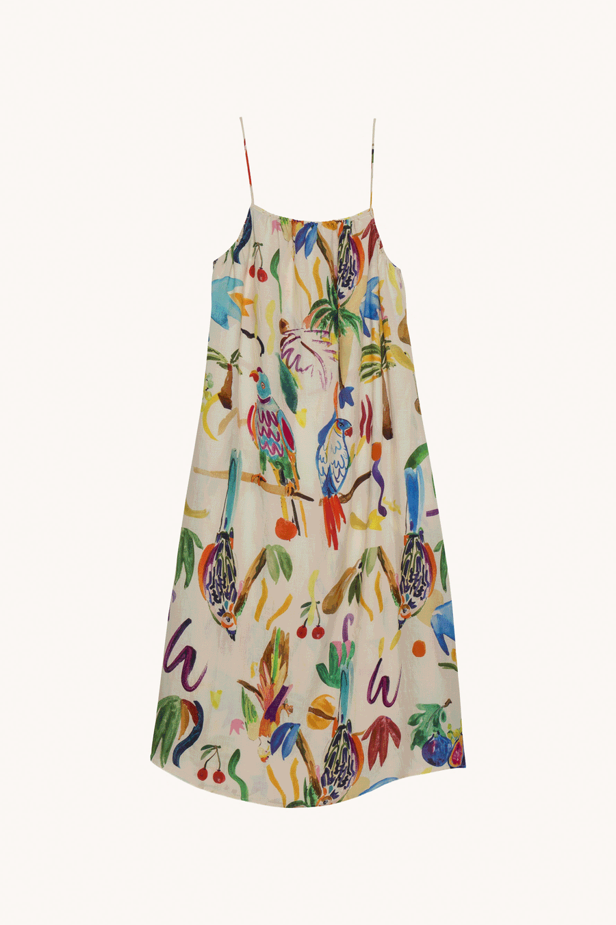G.KERO - MULTICOLORED PARAKEET LONG DRESS