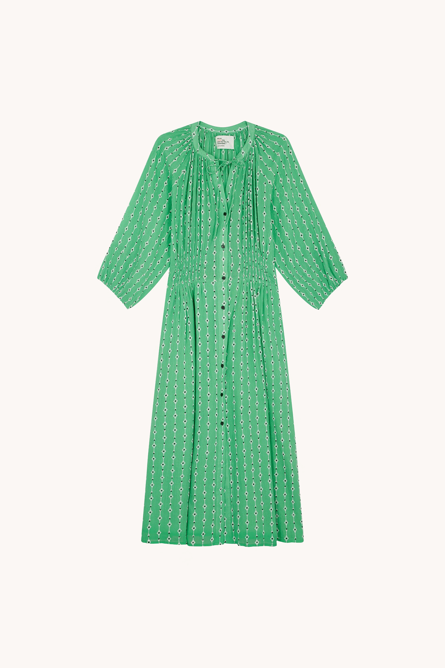 ROBE LONGUE FEMME LOSANGES VERT "ROUDY"