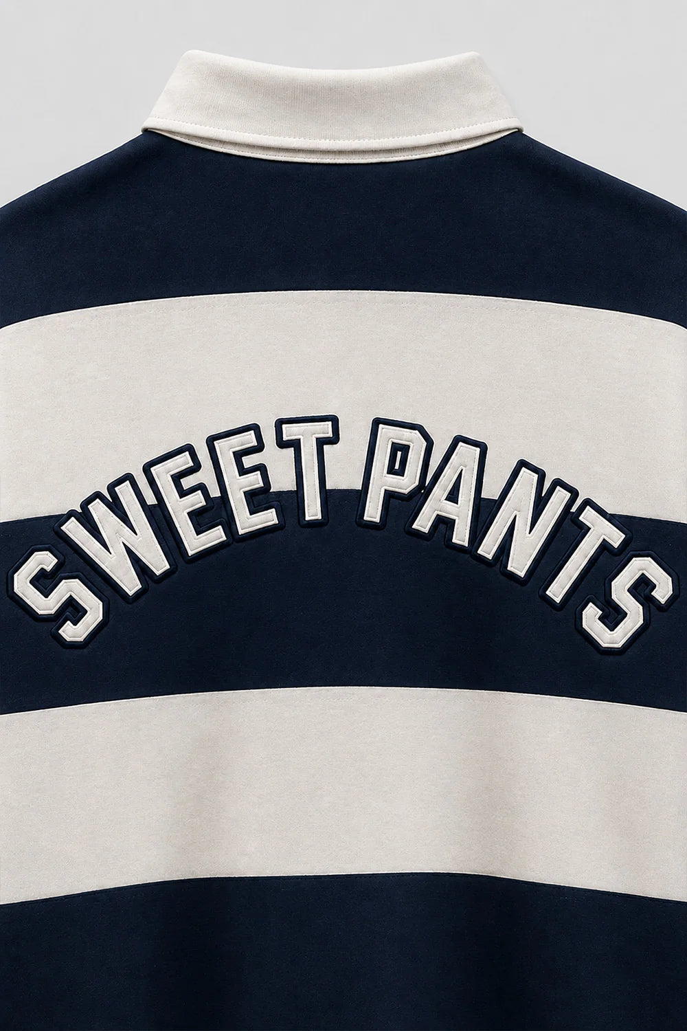 Polo rugby rayé homme Sweet Pants coloris night, mise en situation