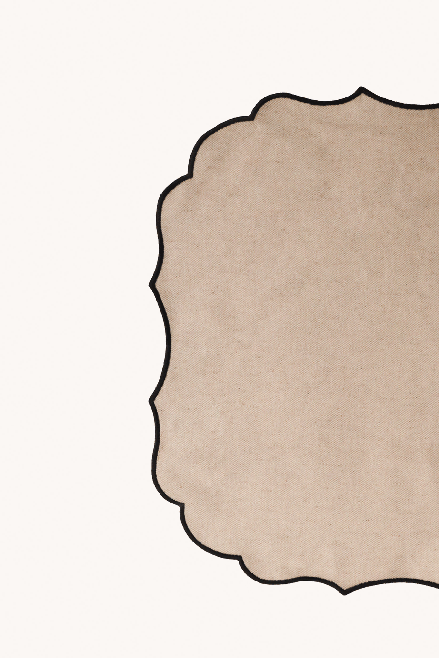 MARIAIDA HOME - SERVIETTES DE TABLE BEIGE ET NOIR