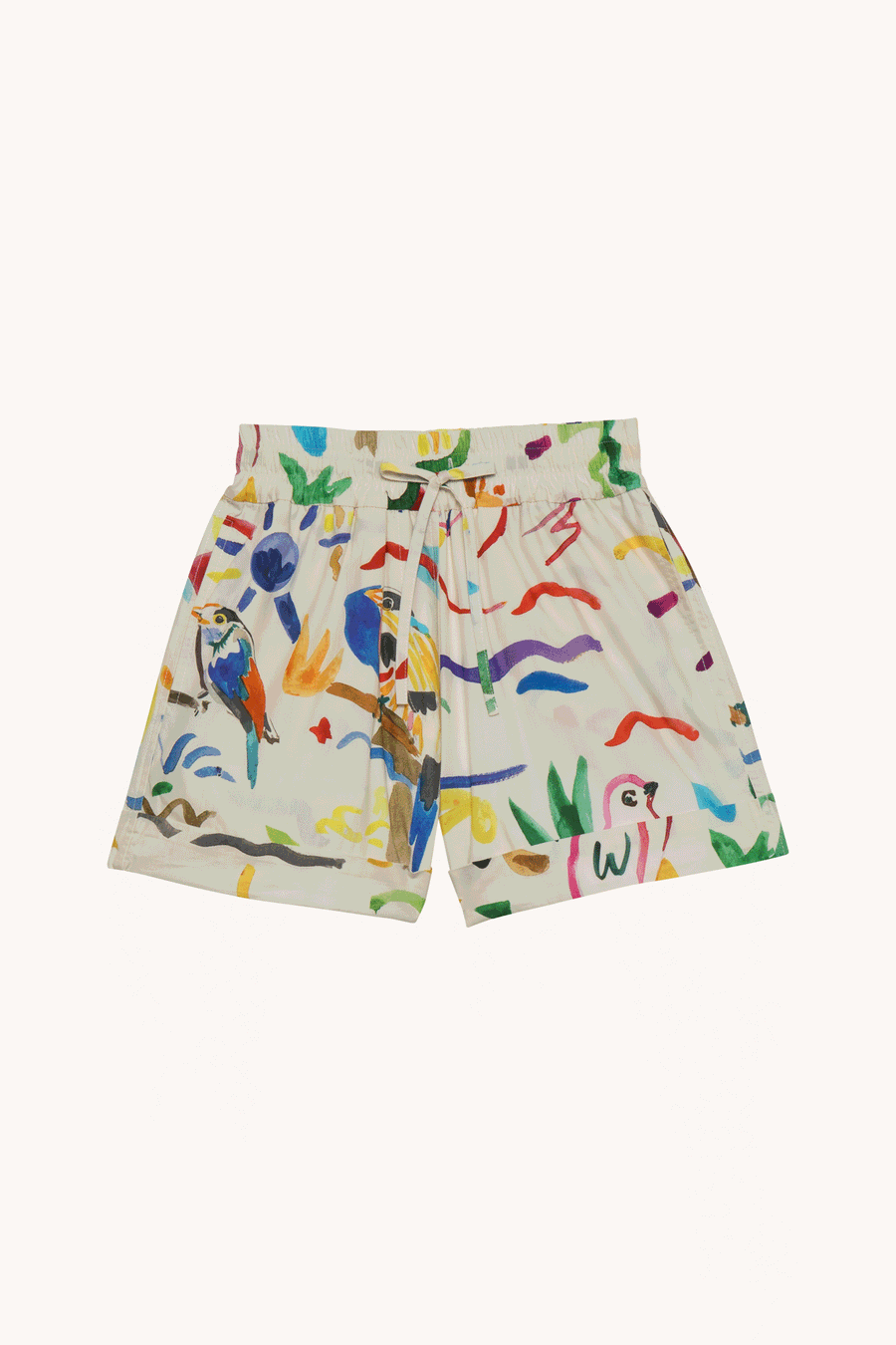 G.KERO - SHORT VENICE À OISEAUX MULTICOLORE