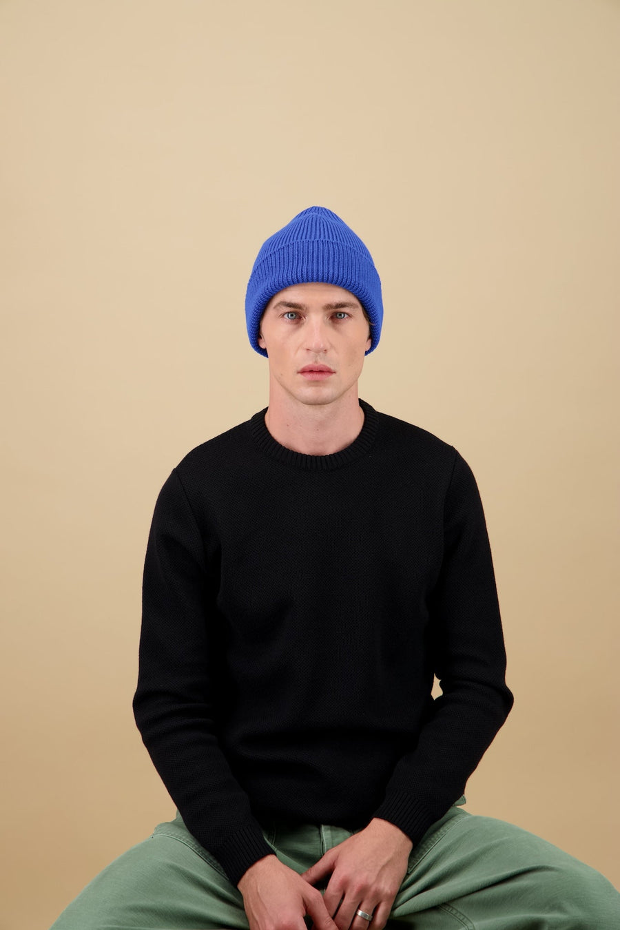 NITTO KNITWEAR - Bonnet Ara Bleu Roi