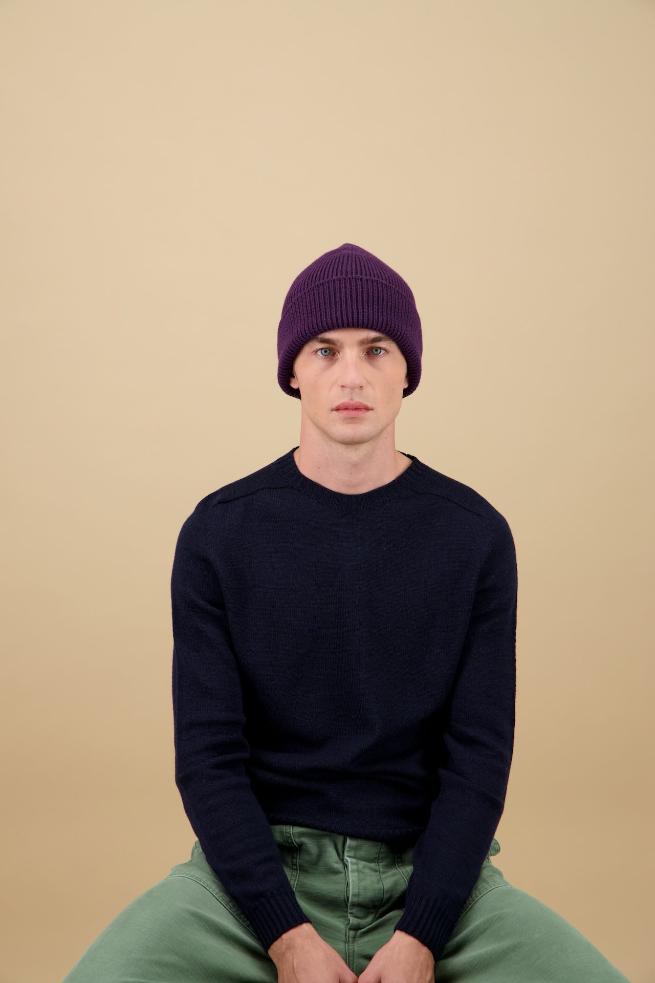 NITTO KNITWEAR - Bonnet Lie de Vin