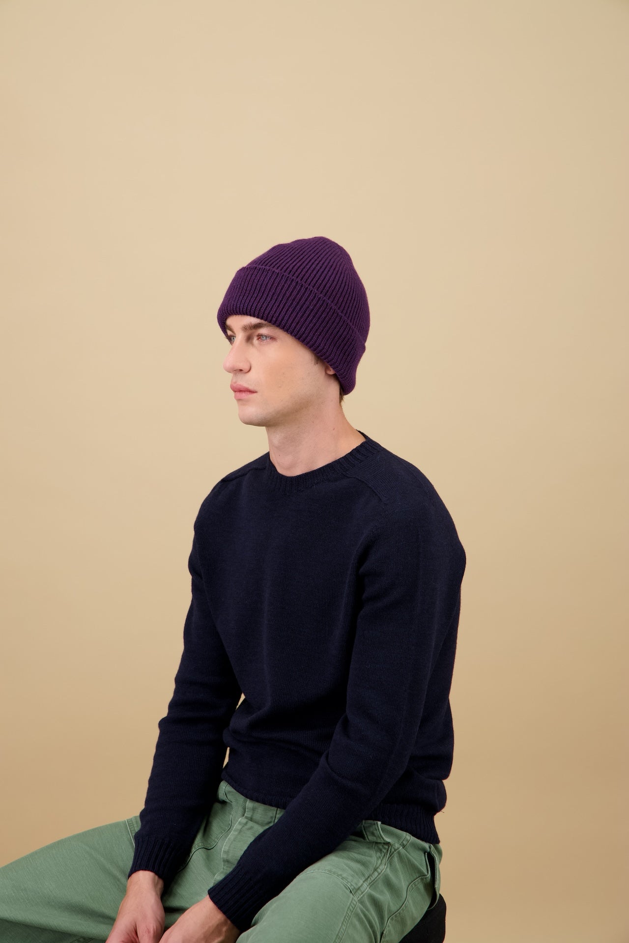 NITTO KNITWEAR - Bonnet Lie de Vin