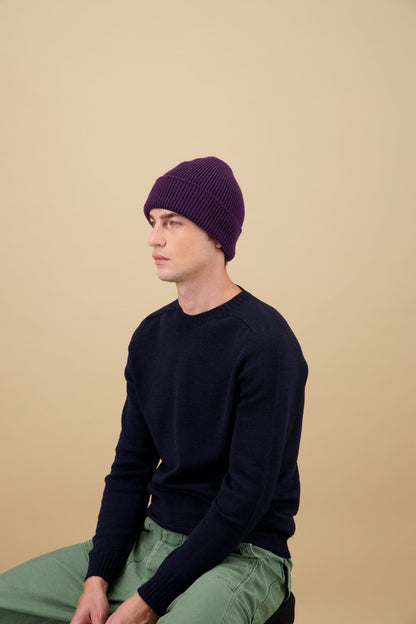 NITTO KNITWEAR - Bonnet Lie de Vin