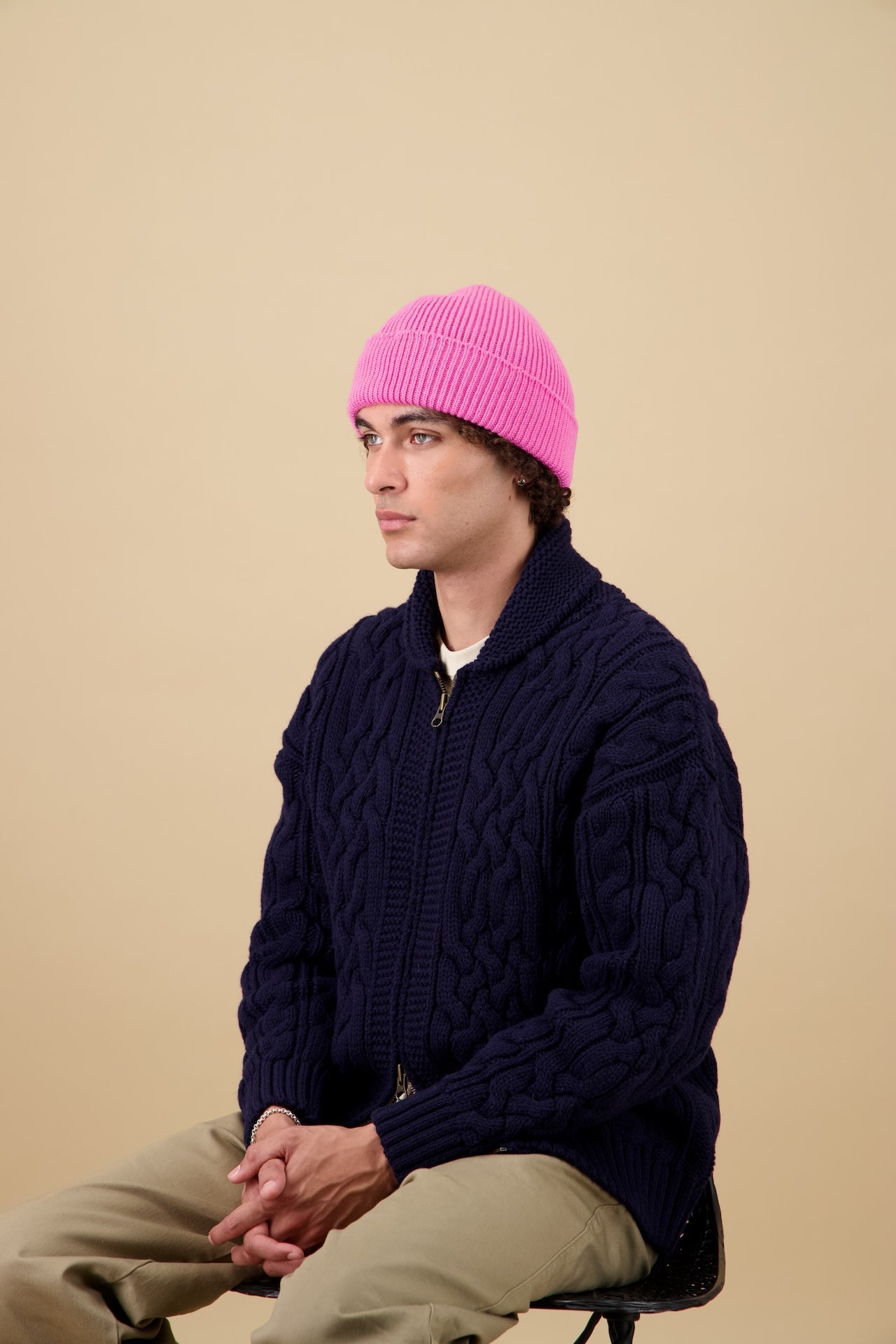 NITTO KNITWEAR - Pink Macaw Hat