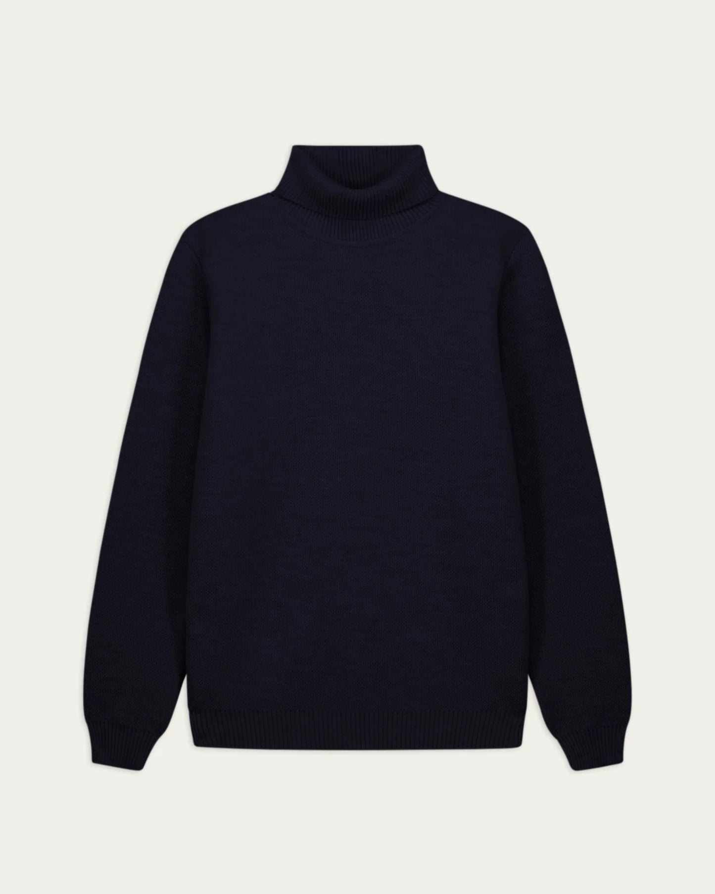 NITTO KNITWEAR - COL ROULÉ EN LAINE YOURI BLEU