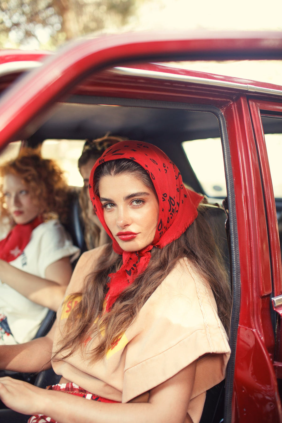 FOULARD BANDANA PASLEY ROUGE