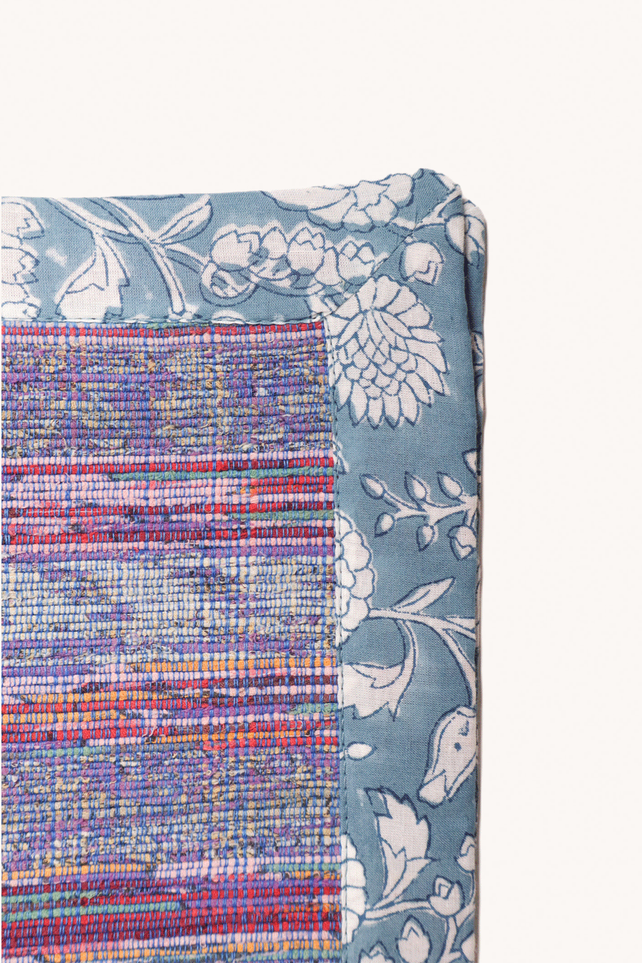 L'ÎLE BLEUE - Set de table Blockprint Violet Fleuri