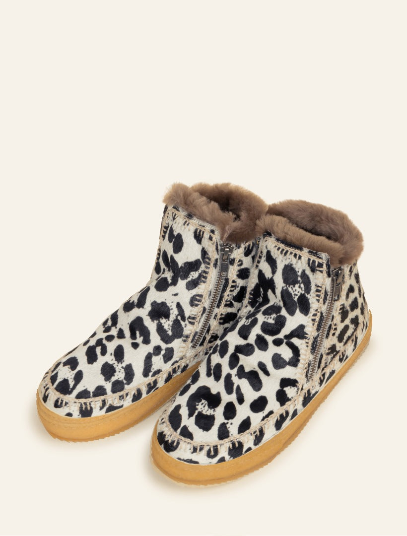 LAIDBACK - Setsu Boot Black White Leopard