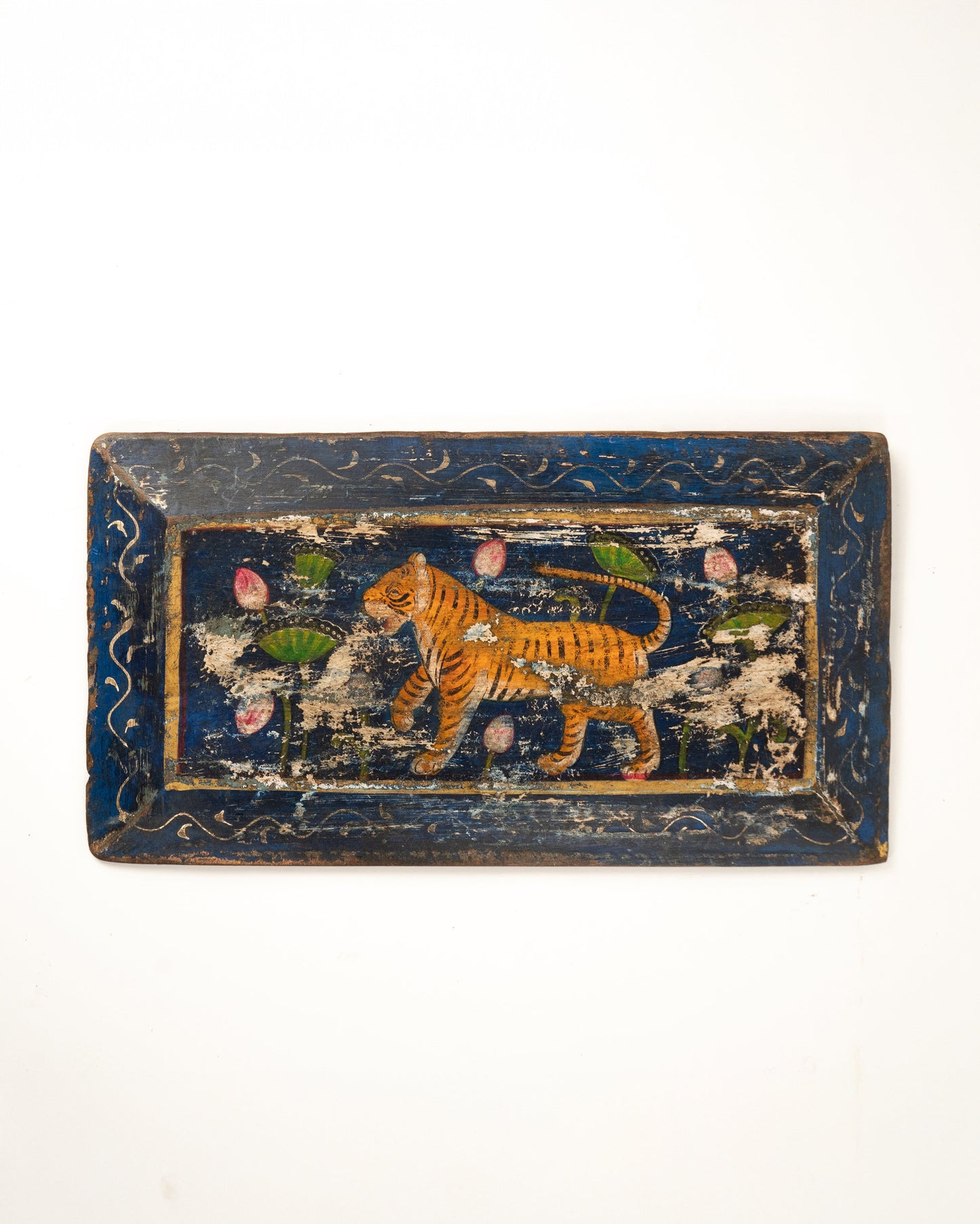 L'ÎLE BLEUE - TABLEAU EN BOIS PEINT À LA MAIN 1