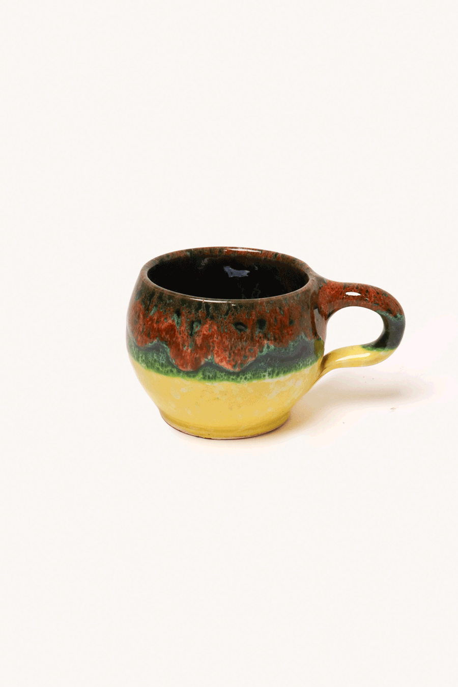 L'ÎLE BLEUE - TASSE EN TAMGROUTE JAUNE ET VERT