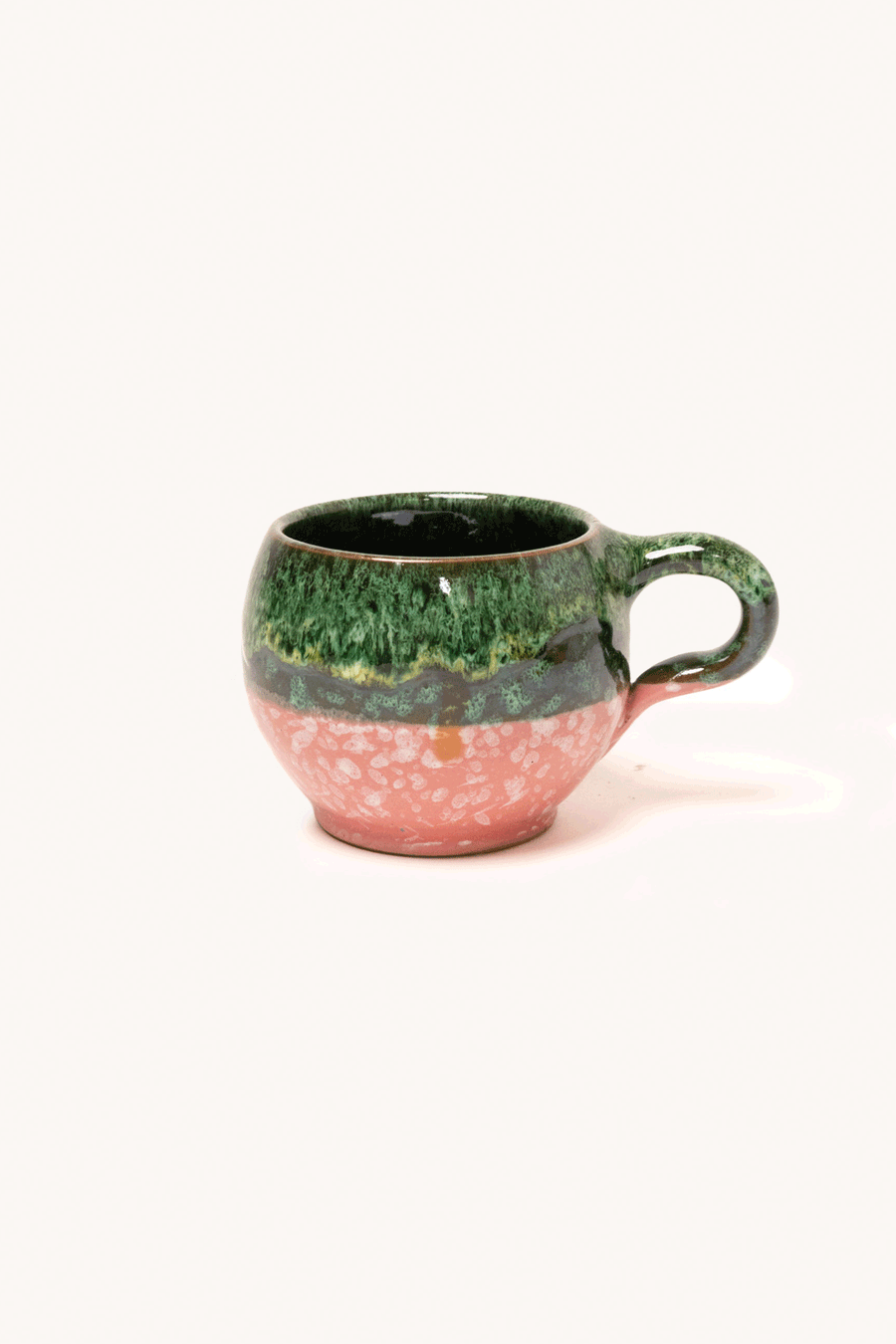 L'ÎLE BLEUE - TASSE EN TAMGROUTE ROSE ET VERT