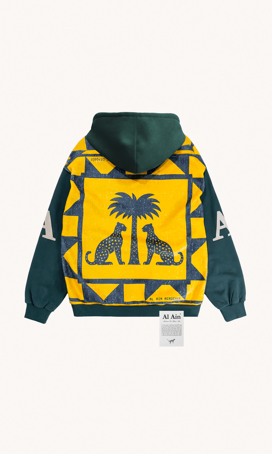 AL AIN - Hoodie Harbor en coton vert army