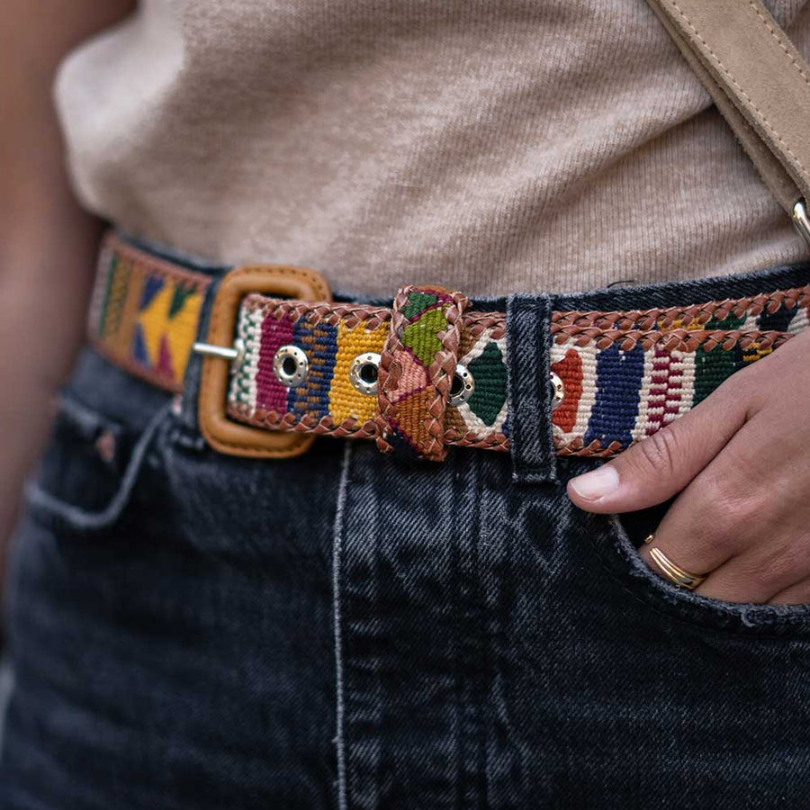 Ceinture tissée unisexe La Mansa Terre, deuxième vue