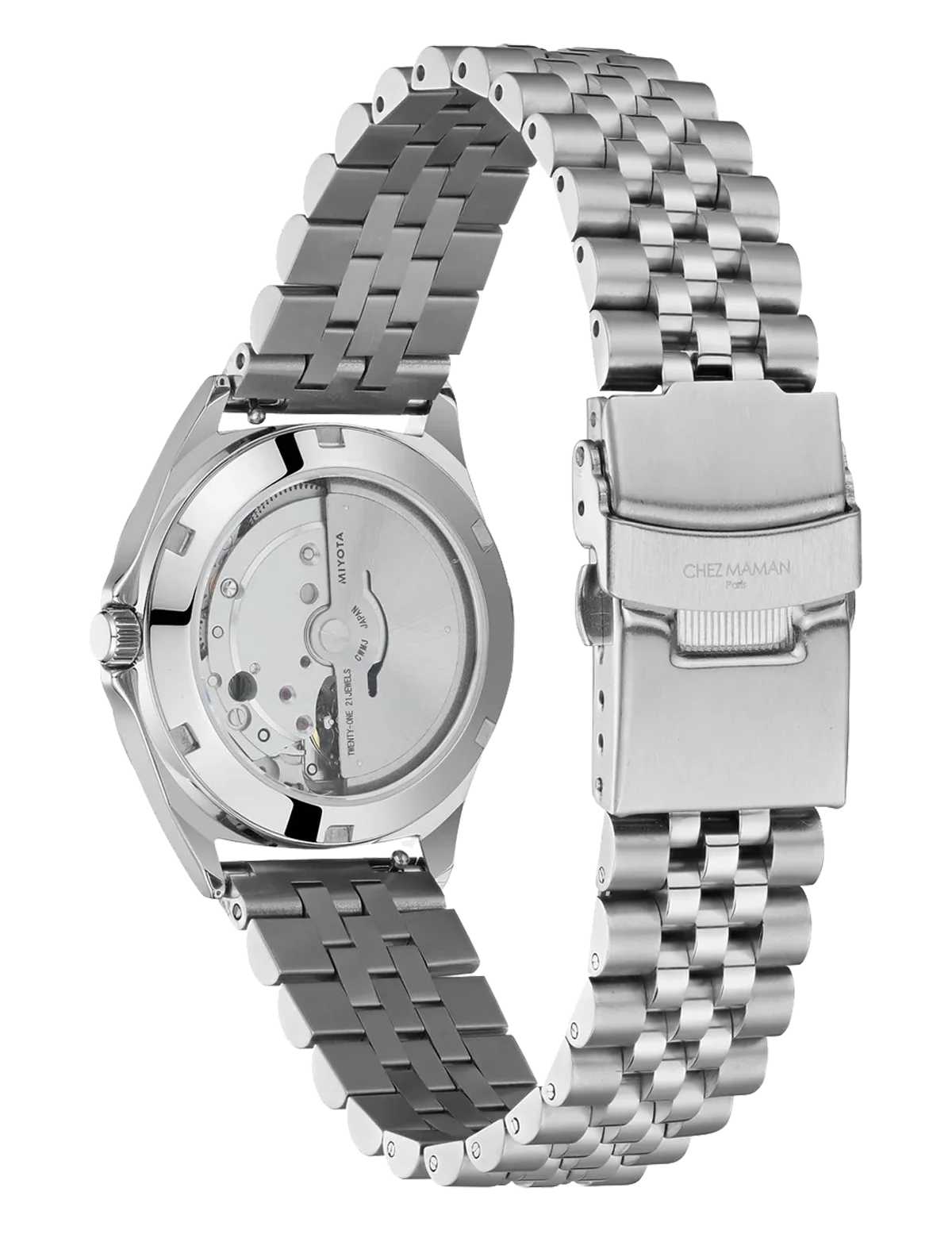 Montre Chez Maman Topanga Green Canyon Gold bracelet jubilee, troisième vue