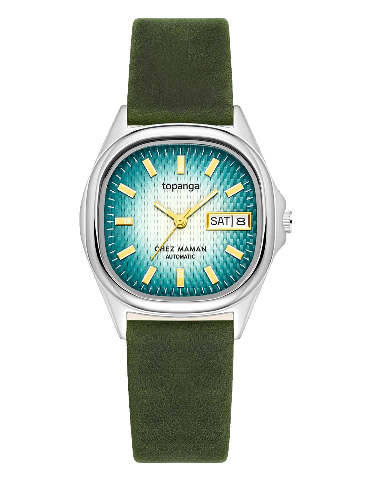 Montre Chez Maman Topanga Valley Blue cuir kaki, vue principale