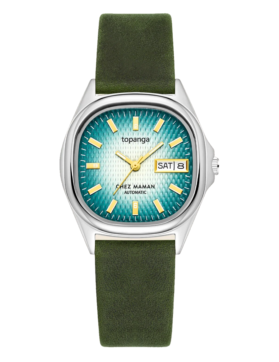 Montre Chez Maman Topanga Valley Blue cuir kaki, vue principale