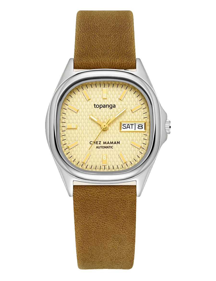 Montre Chez Maman Topanga Desert Sand cuir tan, vue principale