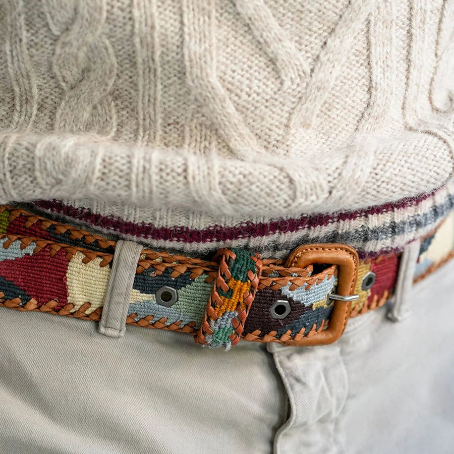 Ceinture tissée unisexe La Mansa Triangles, deuxième vue