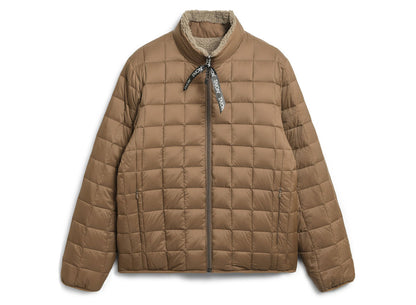 TAION - VESTE RÉVERSIBLE BOA MARRON