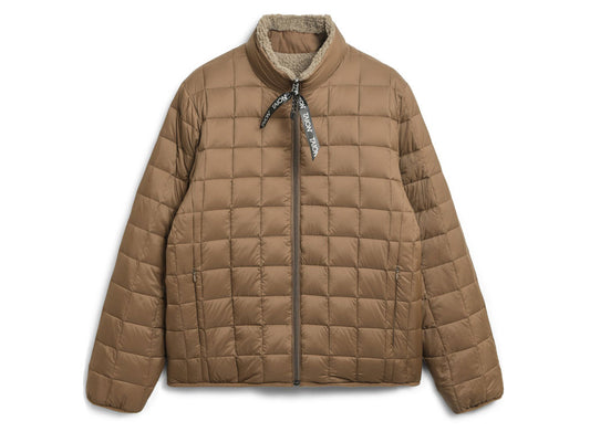 TAION - VESTE RÉVERSIBLE BOA MARRON